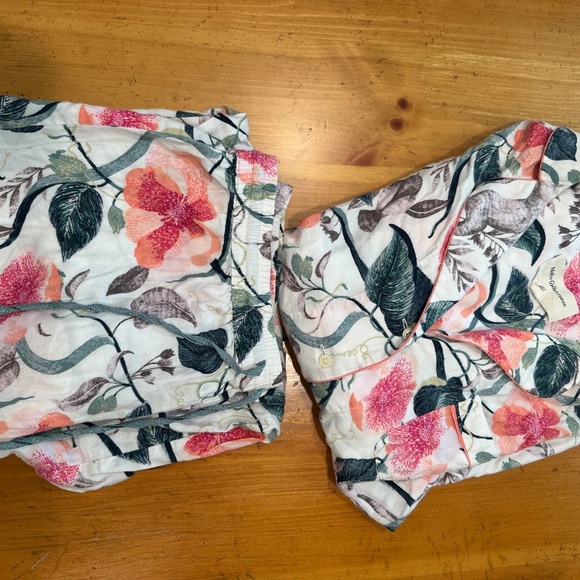 Anthropologie Malin Gyllensvaån “Magnolia” Flannel Pajama Set – Size M - Picture 3 of 5
